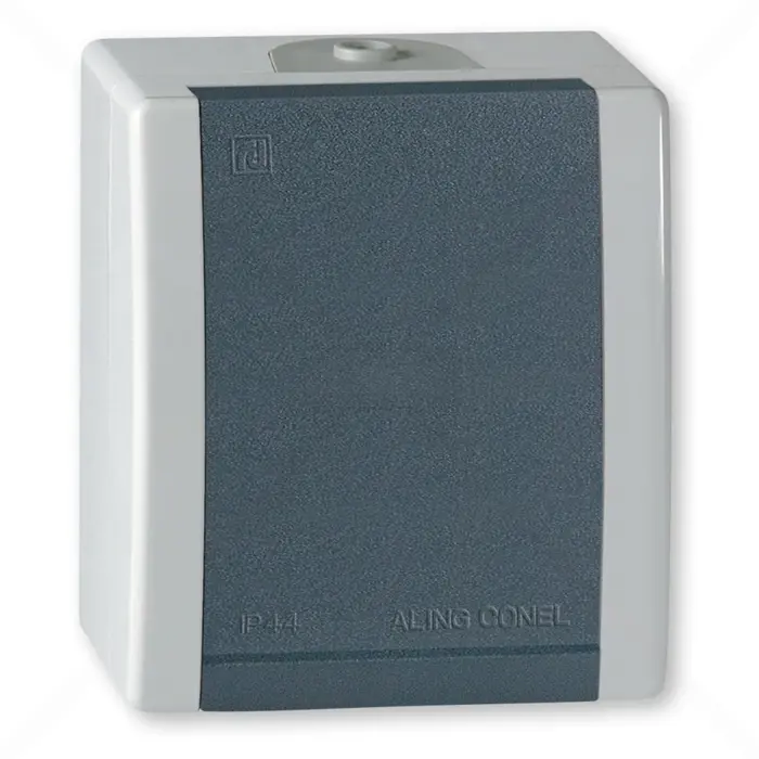 Utičnica Šuko nadžbukna N/Ž 16A IP44 250V siva