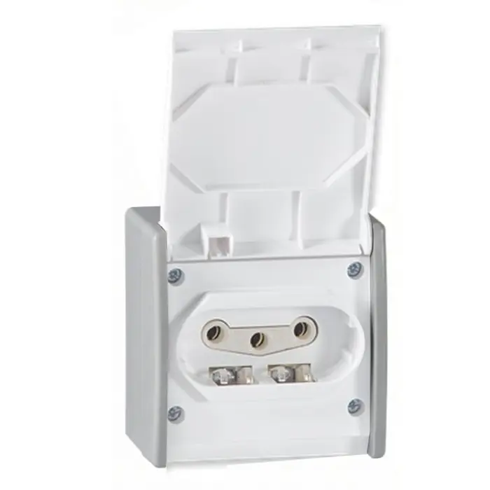 Utičnica trofazna nadžbukna N/Ž 16A IP44 440V siva