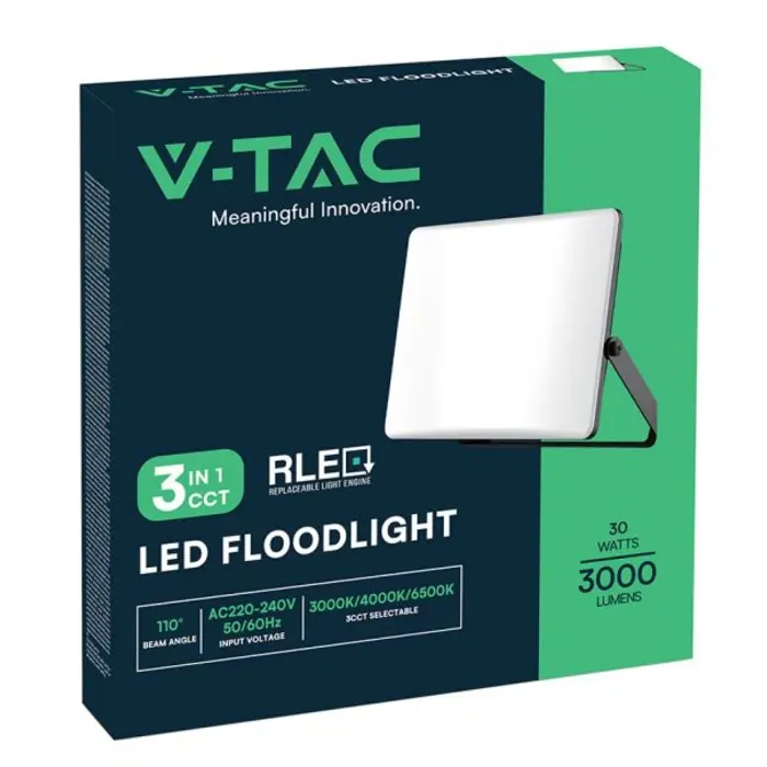 LED Reflektor vanjski 50W – 3 Boje Svjetlosti (3CCT) s Mliječnim Pokrovom IP65