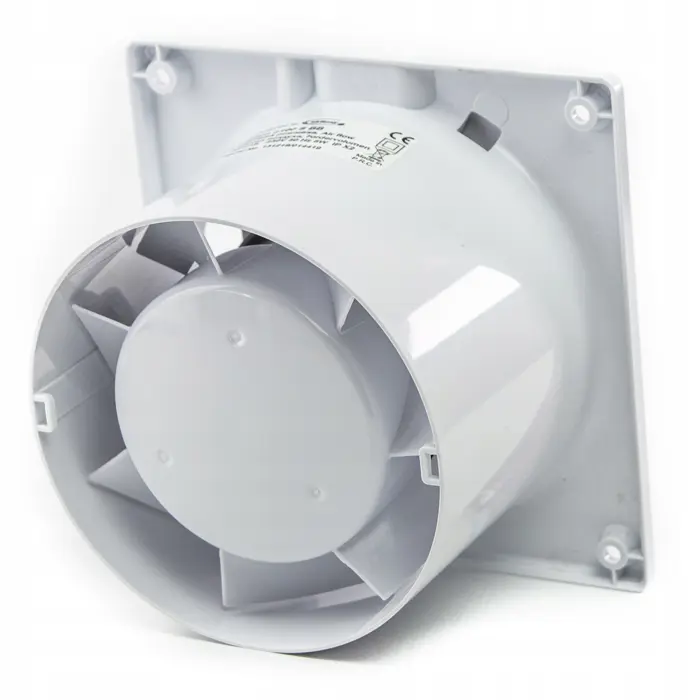 Ventilator Kupaonski 8W fi100 mm + Timer Kvadratni bijeli | Design Line dRim