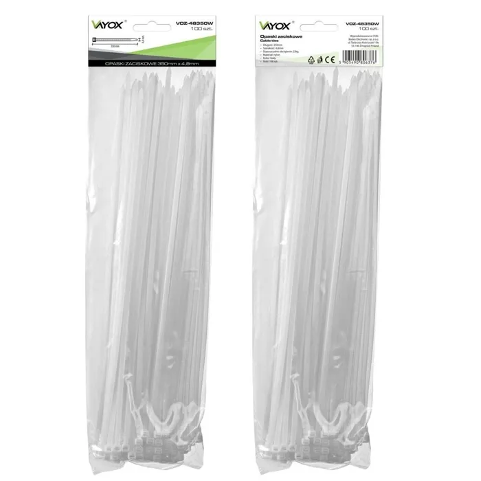 Vezica kabelska PVC 4,8x350 mm bijela 100/1 Vayox