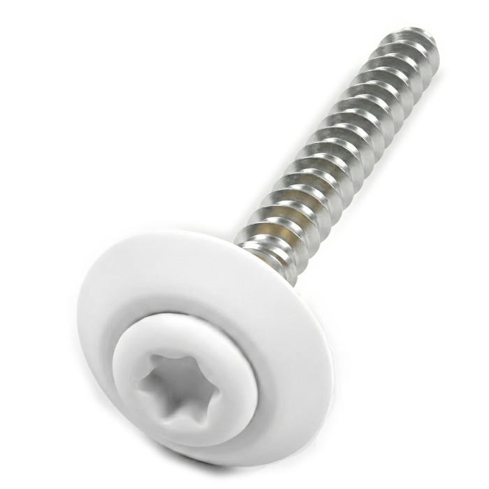 Vijak za lim 4,5 x 25 mm, samourezni, Inox A2, TX20, bijeli