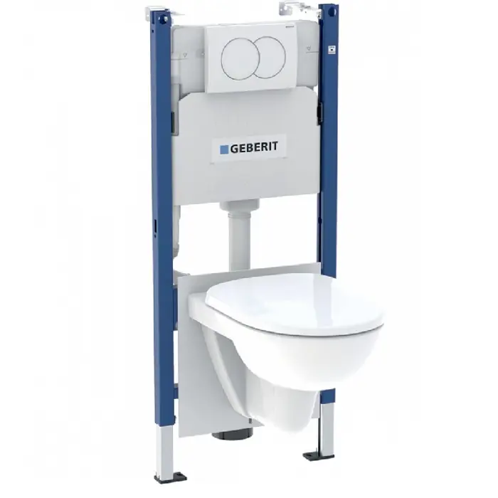 WC set GEBERIT Selnova (Duofix, tipka Delta01, viseća školjka 53cm, sjedalo)