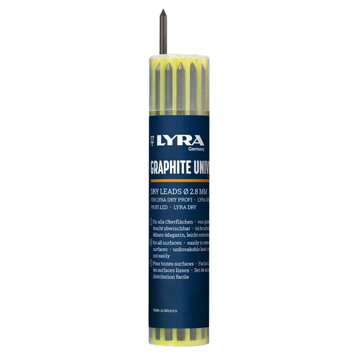 Zamjenske grafitne mine LYRA DRY 2,8x100 mm 2B (12 kom)