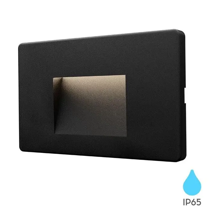 Zidna lampa (svjetiljka) 3W 3000K 160LM 134x85x13 mm IP65 crna
